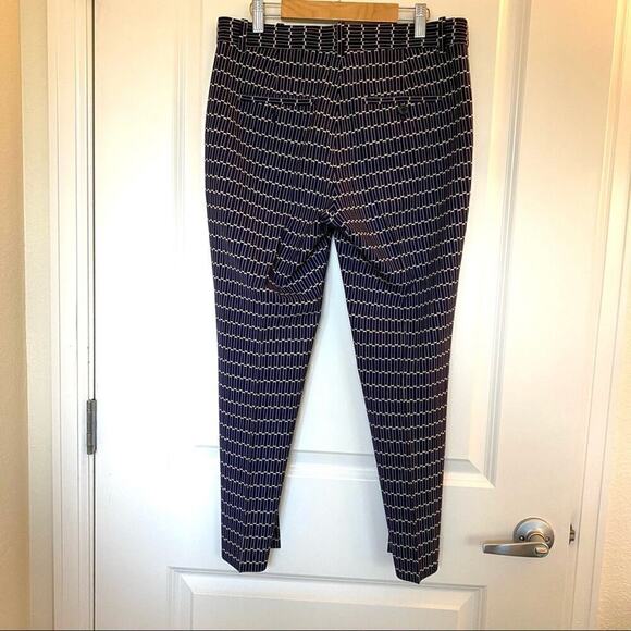 Theory Tribecca Geo Print Crop Pants Deep Navy - Picture 9 of 11